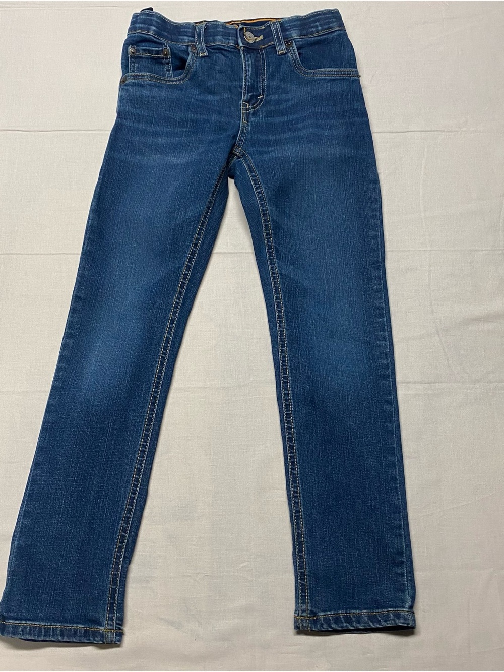 Womens Levi's Straight-Leg Jeans in Deep Blue Wash w24xL25